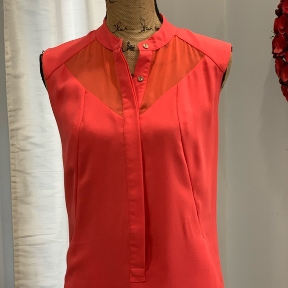 Janet Paris orange shift dress size sleeveless - Picture 4 of 7
